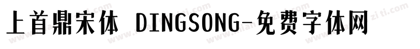 上首鼎宋体 DINGSONG字体转换